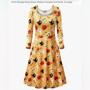 NWOT- Charming Halloween Dress - Pumpkin Print